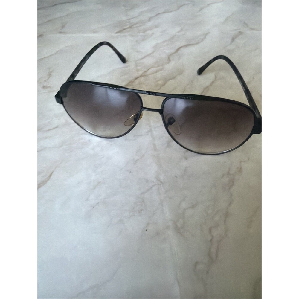 Corvette Aviator Sunglasses Unisex Vtg Gradient Lens Plastic Frame Black Taiwan